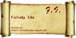 Faludy Ida névjegykártya